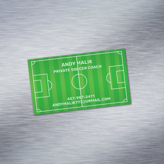 サッカーフットボール マグネット名刺 (インサイチュ)