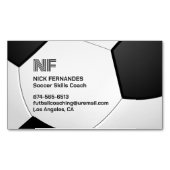 サッカーフットボール マグネット名刺 (正面)