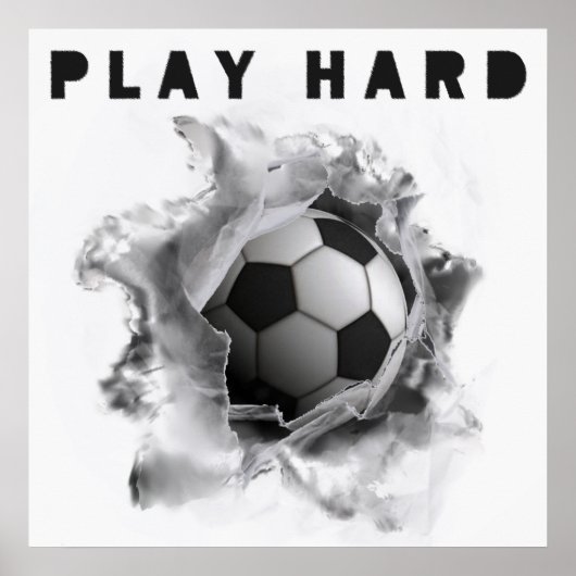 サッカーフットボール モチベーション ポスター (正面)