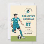 サッカーフットボール 招待状 (正面)