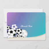 サッカーフラットカード ありがとうございます 招待状 (裏面)