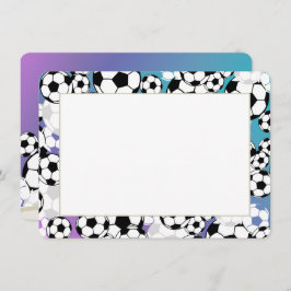 サッカーフラットカード ありがとうございます 招待状