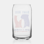 サッカーフランスの球旗パーソナライズされた ガラス缶 (裏面)