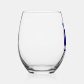 サッカーフランスの球旗パーソナライズされた ステムなしワイングラス (右)