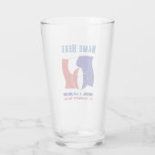 サッカーフランスの球旗パーソナライズされた タンブラーグラス (裏面)