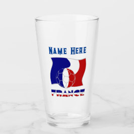 サッカーフランスの球旗パーソナライズされた タンブラーグラス
