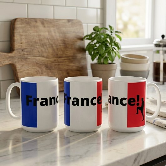 サッカーフランスの コーヒーマグカップ