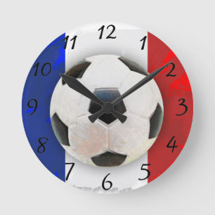 サッカーフランスの ラウンド壁時計
