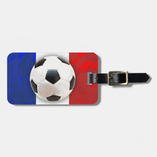 サッカーフランスの ラゲッジタグ (正面横)