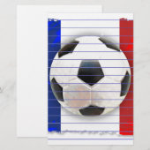 サッカーフランスの 便箋 (正面/裏面)
