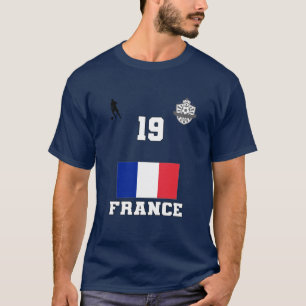 サッカーフランスサッカーチーム#19 Tシャツ