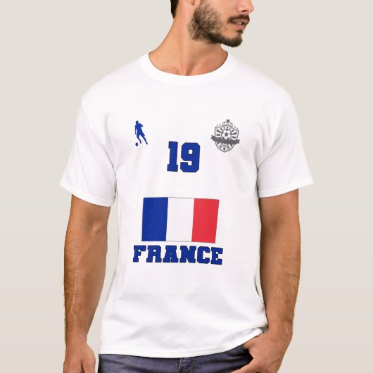 サッカーフランスサッカーチーム#19 Tシャツ (正面)