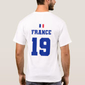 サッカーフランスサッカーチーム#19 Tシャツ (裏面)