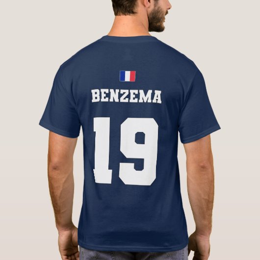 サッカーフランスサッカーチーム#19 Tシャツ (裏面)