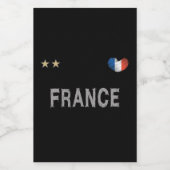 サッカーフランスサッカーファンシャツハート フードラベル (シングルラベル)