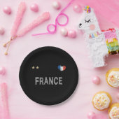 サッカーフランスサッカーファンシャツハート ペーパープレート (パーティー)