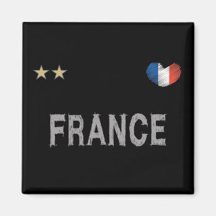 サッカーフランスサッカーファンシャツハート マグネット