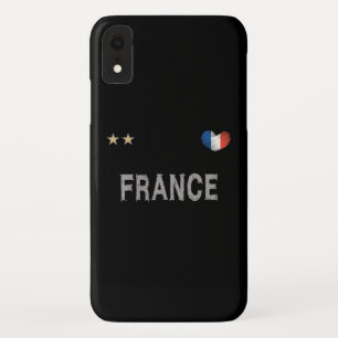 サッカーフランスサッカーファンシャツハート iPhone XRケース