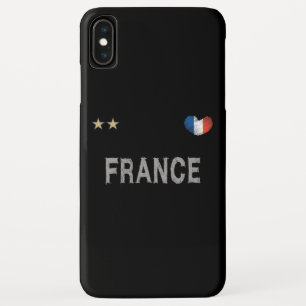 サッカーフランスサッカーファンシャツハート iPhone XS MAXケース