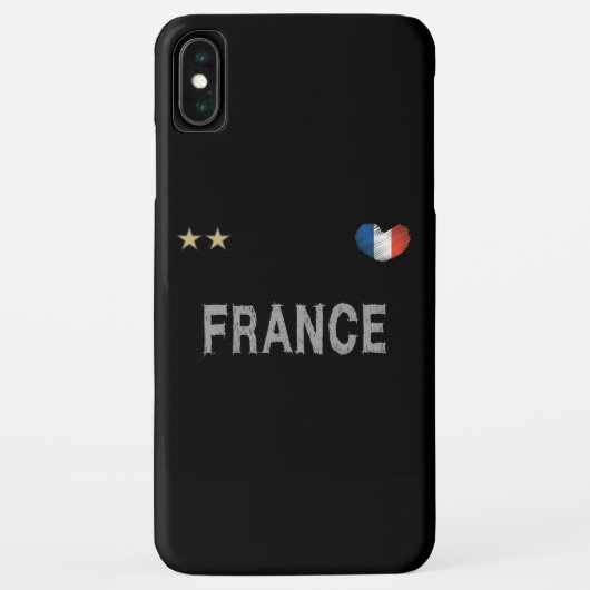 サッカーフランスサッカーファンシャツハート Case-Mate iPhoneケース (裏面)