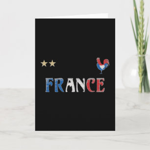 サッカーフランスサッカーファンシャツフランスの国旗 カード