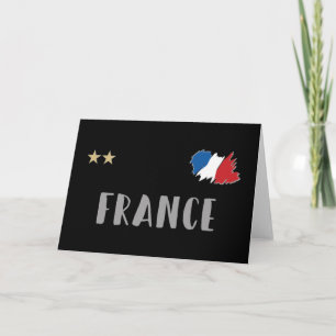 サッカーフランスサッカーファンシャツフランスの国旗 カード