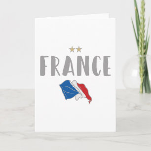 サッカーフランスサッカーファンシャツフランスの国旗 カード