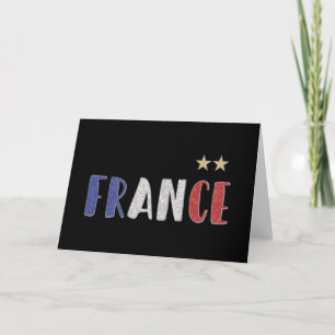 サッカーフランスサッカーファンシャツフランスの国旗 カード