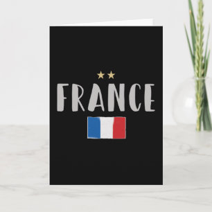 サッカーフランスサッカーファンシャツフランスの国旗 カード