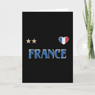 サッカーフランスサッカーファンシャツフランスの国旗 カード