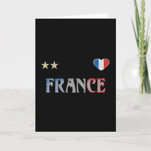 サッカーフランスサッカーファンシャツフランスの国旗 カード
