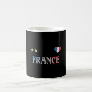 サッカーフランスサッカーファンシャツフランスの国旗 コーヒーマグカップ
