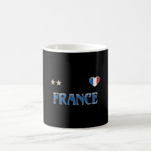 サッカーフランスサッカーファンシャツフランスの国旗 コーヒーマグカップ
