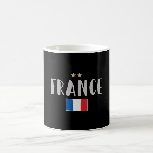 サッカーフランスサッカーファンシャツフランスの国旗 コーヒーマグカップ (中央)