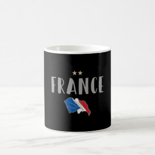 サッカーフランスサッカーファンシャツフランスの国旗 コーヒーマグカップ