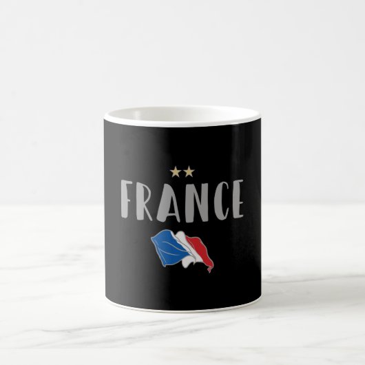 サッカーフランスサッカーファンシャツフランスの国旗 コーヒーマグカップ (中央)