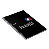 サッカーフランスサッカーファンシャツフランスの国旗 ノートブック (右側)