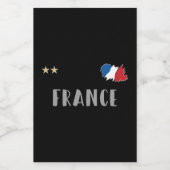 サッカーフランスサッカーファンシャツフランスの国旗 フードラベル (シングルラベル)