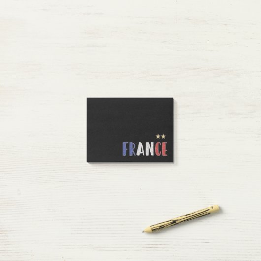 サッカーフランスサッカーファンシャツフランスの国旗 ポストイット (デスク上)