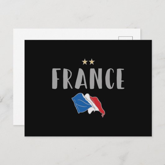 サッカーフランスサッカーファンシャツフランスの国旗 ポストカード (正面/裏面)