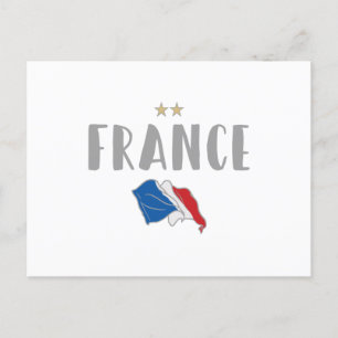 サッカーフランスサッカーファンシャツフランスの国旗 ポストカード