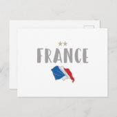 サッカーフランスサッカーファンシャツフランスの国旗 ポストカード (正面/裏面)