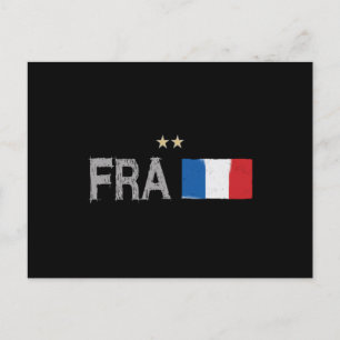 サッカーフランスサッカーファンシャツフランスの国旗 ポストカード
