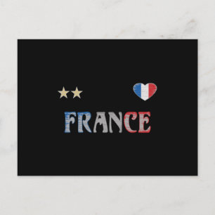 サッカーフランスサッカーファンシャツフランスの国旗 ポストカード