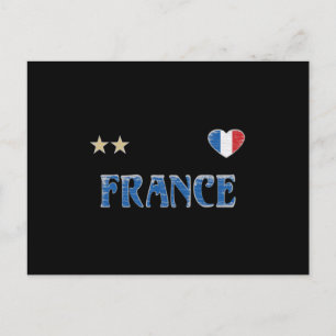 サッカーフランスサッカーファンシャツフランスの国旗 ポストカード