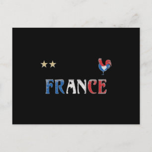 サッカーフランスサッカーファンシャツフランスの国旗 ポストカード