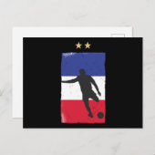 サッカーフランスサッカーファンシャツフランスの国旗 ポストカード (正面/裏面)