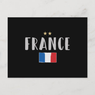 サッカーフランスサッカーファンシャツフランスの国旗 ポストカード