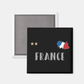 サッカーフランスサッカーファンシャツフランスの国旗 マグネット (正面/裏面)