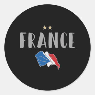 サッカーフランスサッカーファンシャツフランスの国旗 ラウンドシール